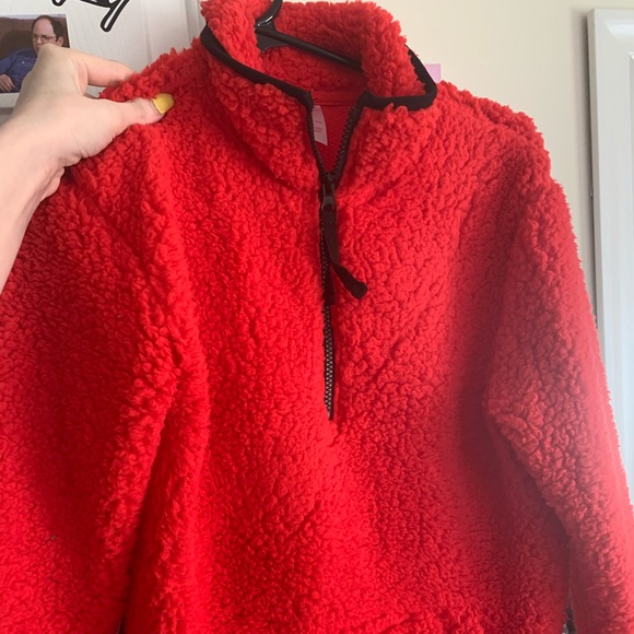 Red Furry Pullover - Picture 1 of 2